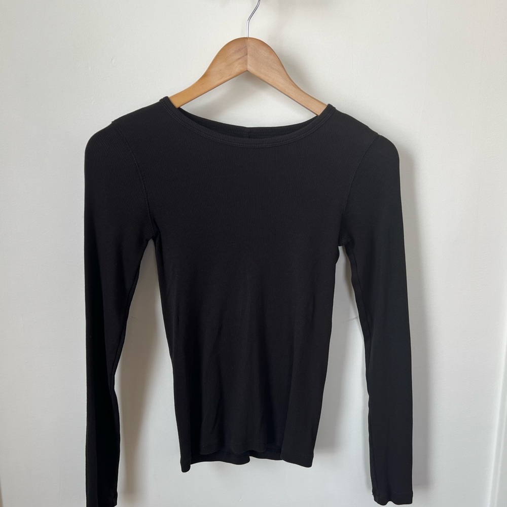 Everlane Luxe Rib Long Sleeve Crew